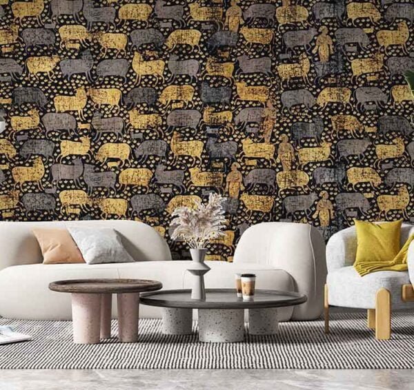 Tapeta sa elegantnim uzorkom, savršena za dnevnu sobu ili spavaću sobu. Otkrijte kvalitet i stil u Magnum Opus kolekciji tapeta.